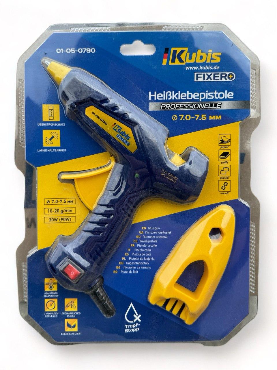 Пистолет клеевой Kubis 10-20 г/мин 30/90 Вт 7,2 мм (01-05-0790)