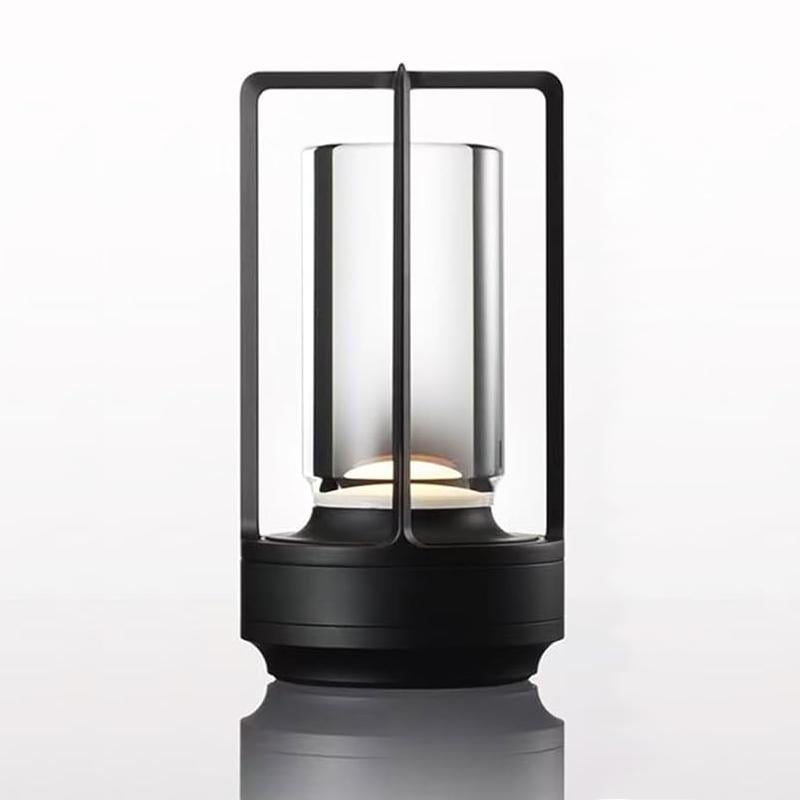 Нічник Lem Berger настільна LED акумуляторна металева з прозорим циліндром з регулятором яскравості і температури світіння Чорний (3309953) Нічник Lem Berger настільна LED акумуляторна металева з прозорим циліндром з регулятором яскравості і температури світіння Чорний (3309953)