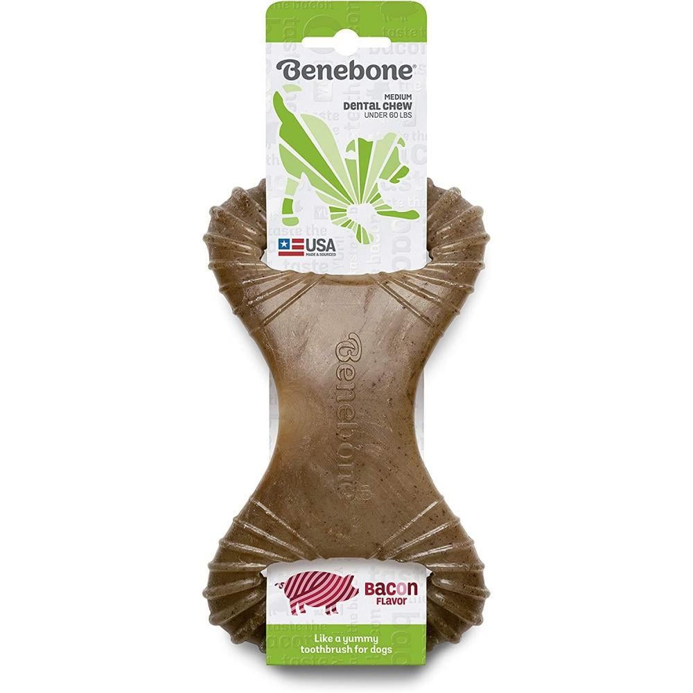 Игрушка для собак Benebone Dental Chew Bacon M со вкусом бекона (890300)