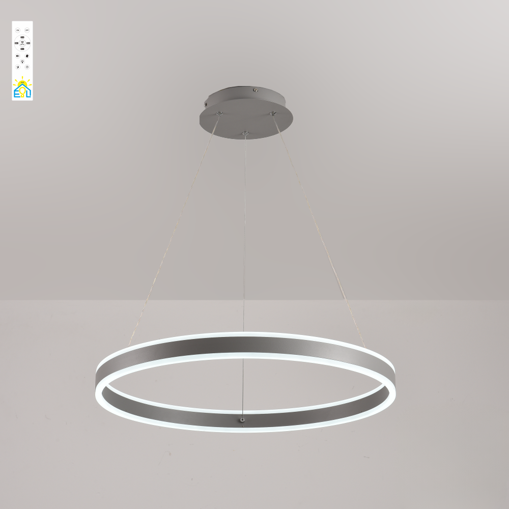 Люстра-смарт світлодіодна підвісна ESLLSE STELLA R 64 Вт 400x1200 мм Сірий (141-10307-01) - фото 1 Люстра-смарт світлодіодна підвісна ESLLSE STELLA R 64 Вт 400x1200 мм Сірий (141-10307-01) - фото 1