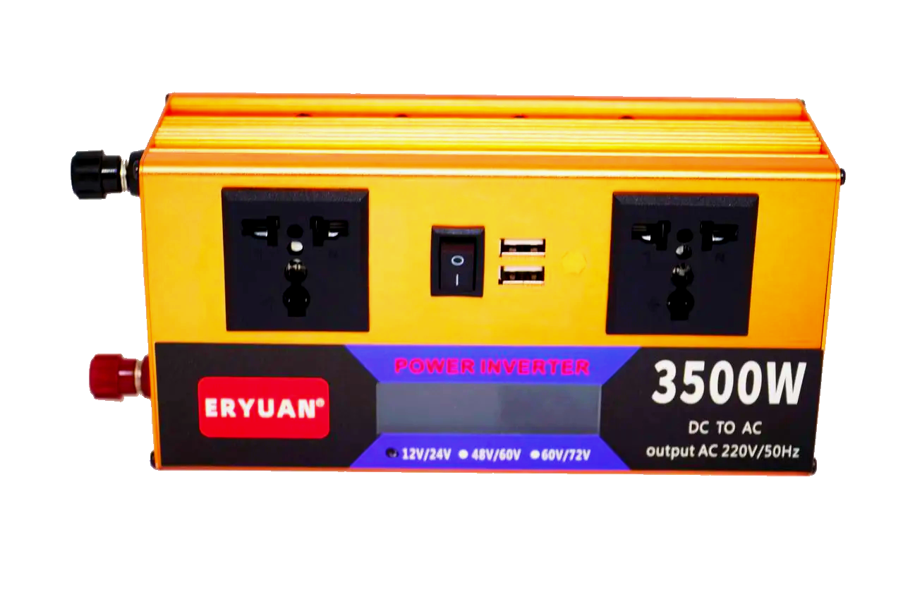 Инвертор автомобильный 12V-220V 3500W с LCD дисплеем и вольтметром преобразователь напряжения ERYUAN Gold (21039356) - фото 9 Инвертор автомобильный 12V-220V 3500W с LCD дисплеем и вольтметром преобразователь напряжения ERYUAN Gold (21039356) - фото 9