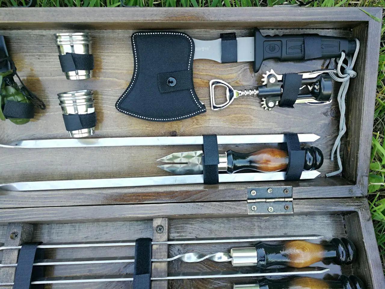 Набор шампуров Милитари -1 в кейсе (10648458) - фото 5 Набор шампуров Милитари -1 в кейсе (10648458) - фото 5