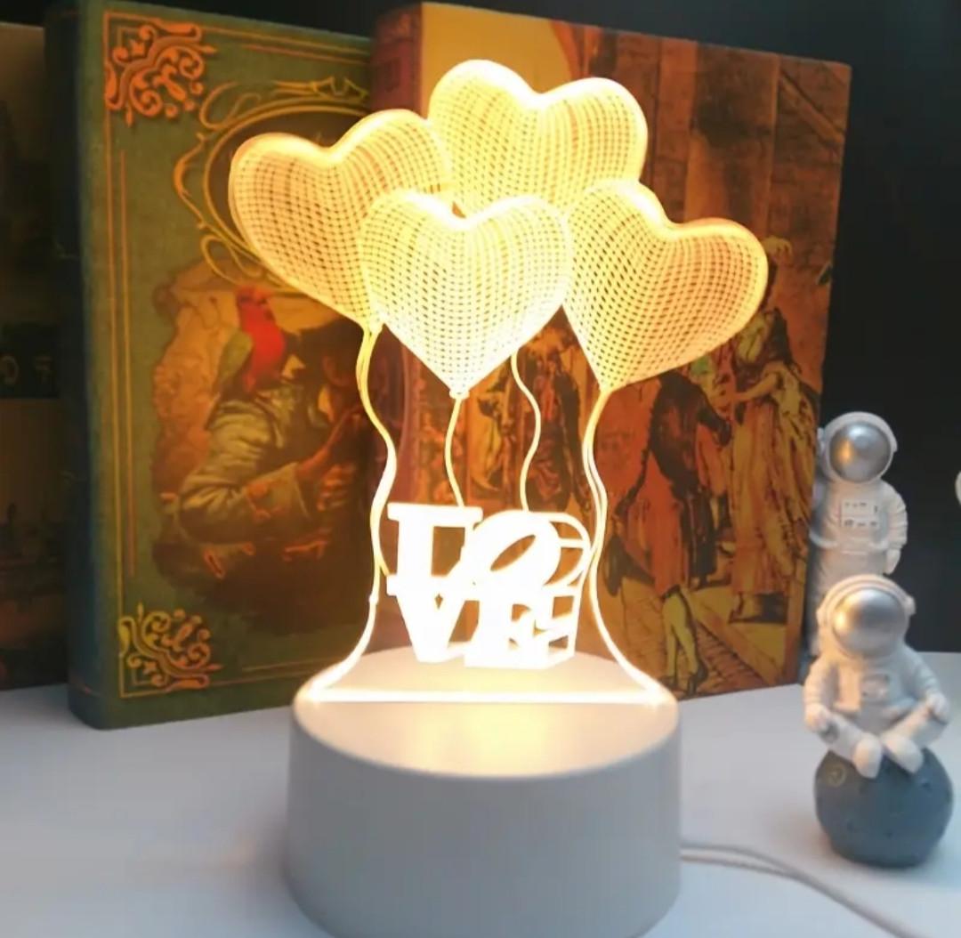 LED-ночник 3D LOVE Сердца (27829526) - фото 2