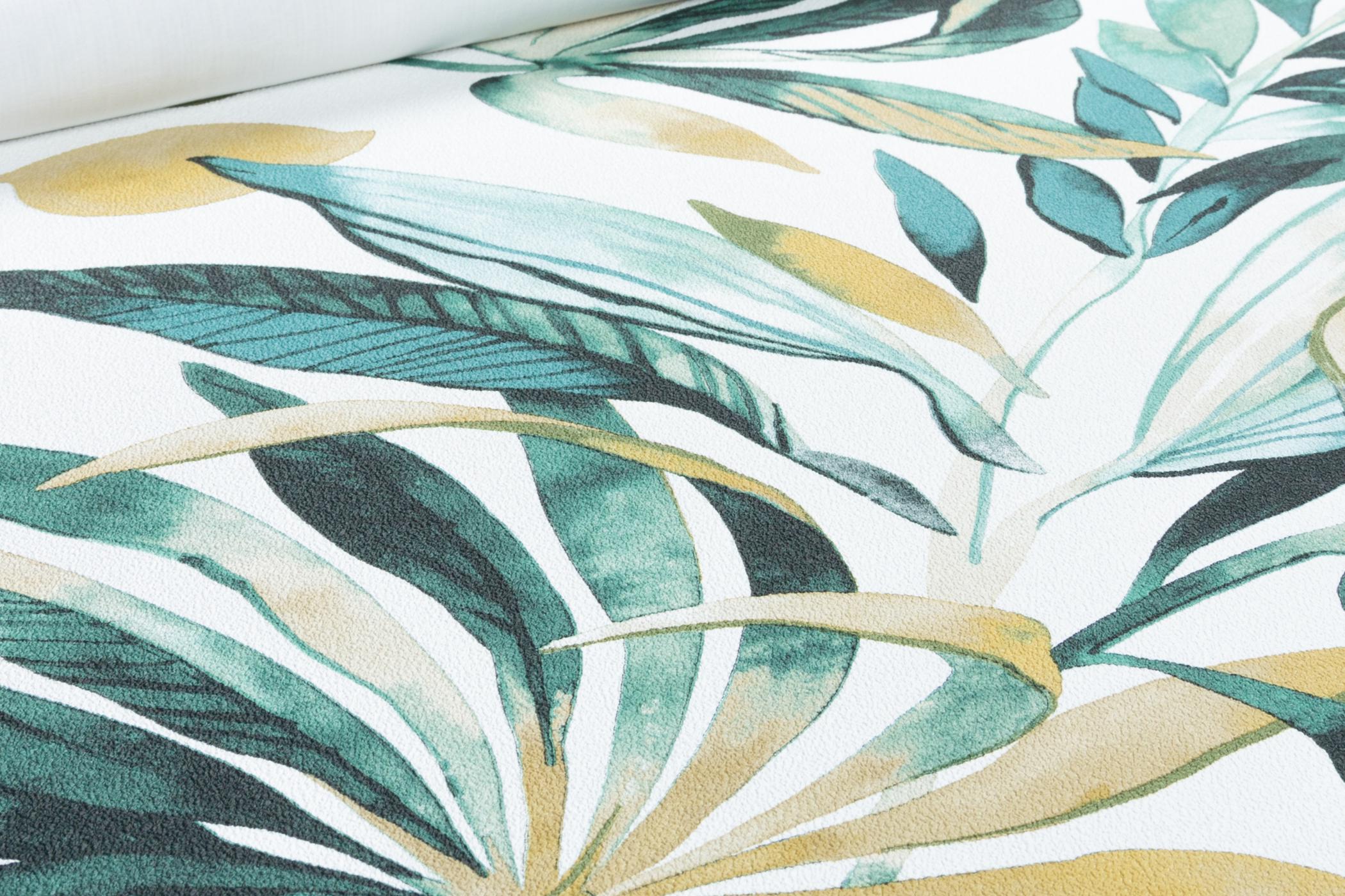 Обои флизелиновые GrandecoLife Karuna A71201 Декор винил горячего тиснения 0,53х10,05 м Зеленый