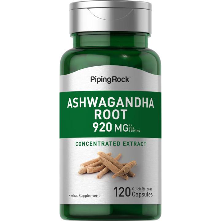 Экстракт корня ашвагандха Piping Rock Ashwagandha Root 920 mg per serving 120 quick release capsules