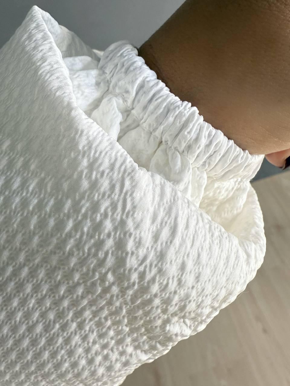 Куртка женская LADY YEP 10039 вафельная пуффер оверсайз с капюшоном р. 42 Белый (4883) - фото 6