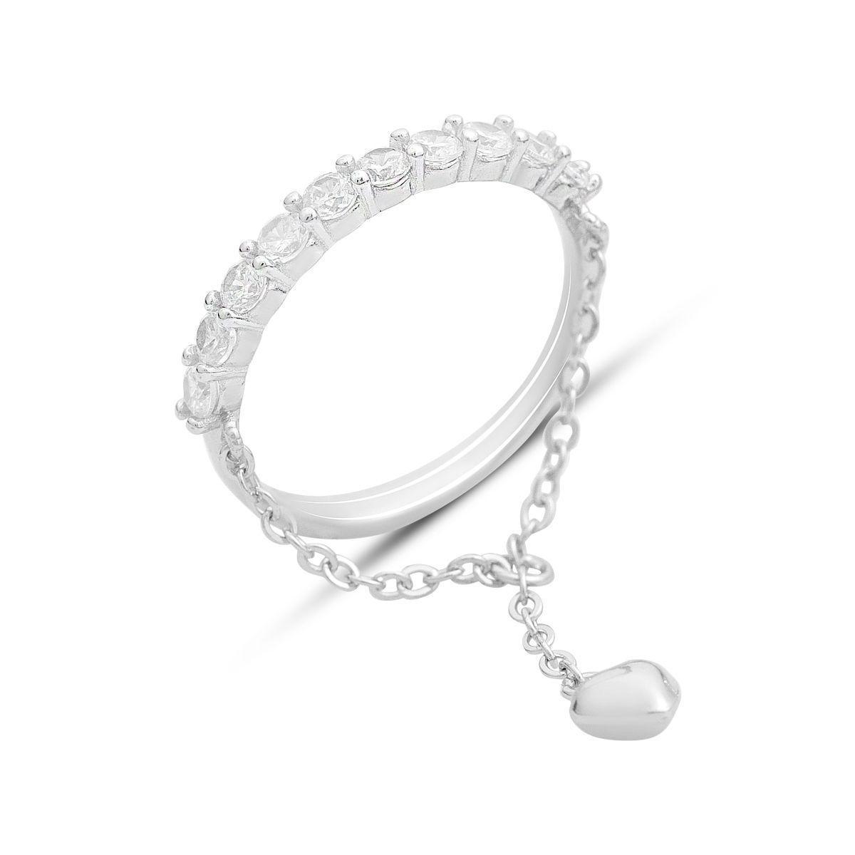 Кольцо серебряное Tiva с фианитами 2,09 г р. 18 (2159926)