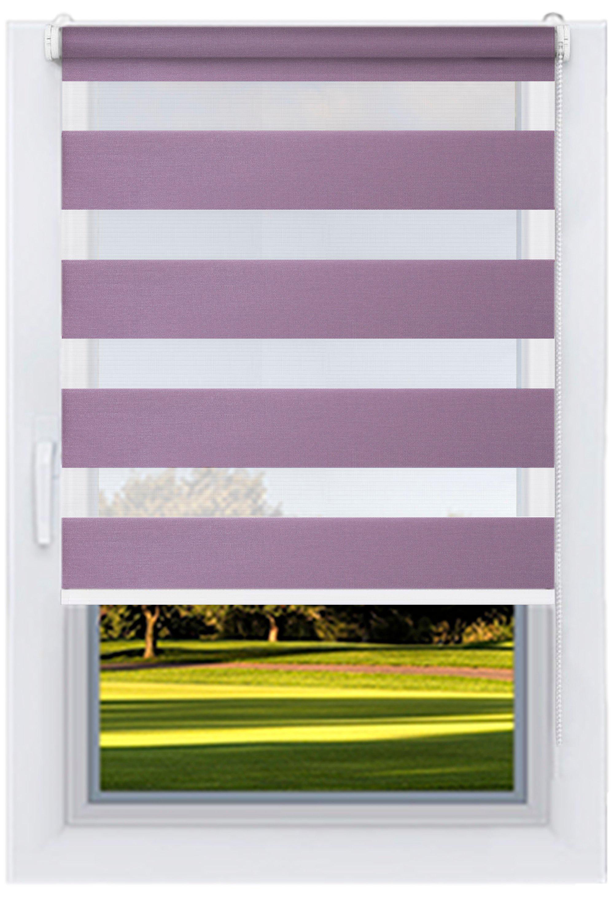 Ролета тканевая Decolux 75х160 см ткань Атлас Лиловый