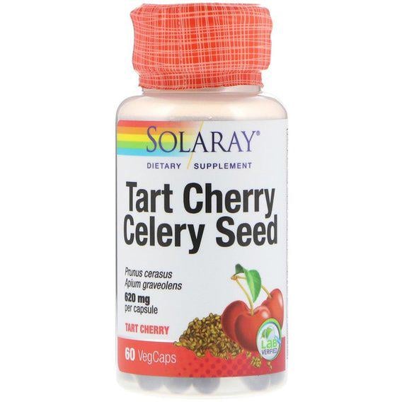 Антиоксидант Solaray Tart Cherry Celery Seed 620 мг 60 Veg Caps (SOR-17404)