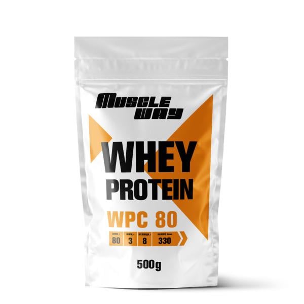 Протеин сывороточный MuscleWay КСБ 80% Без вкуса 500 г на 13 порций (21-125-ksb80-mw-rs500)