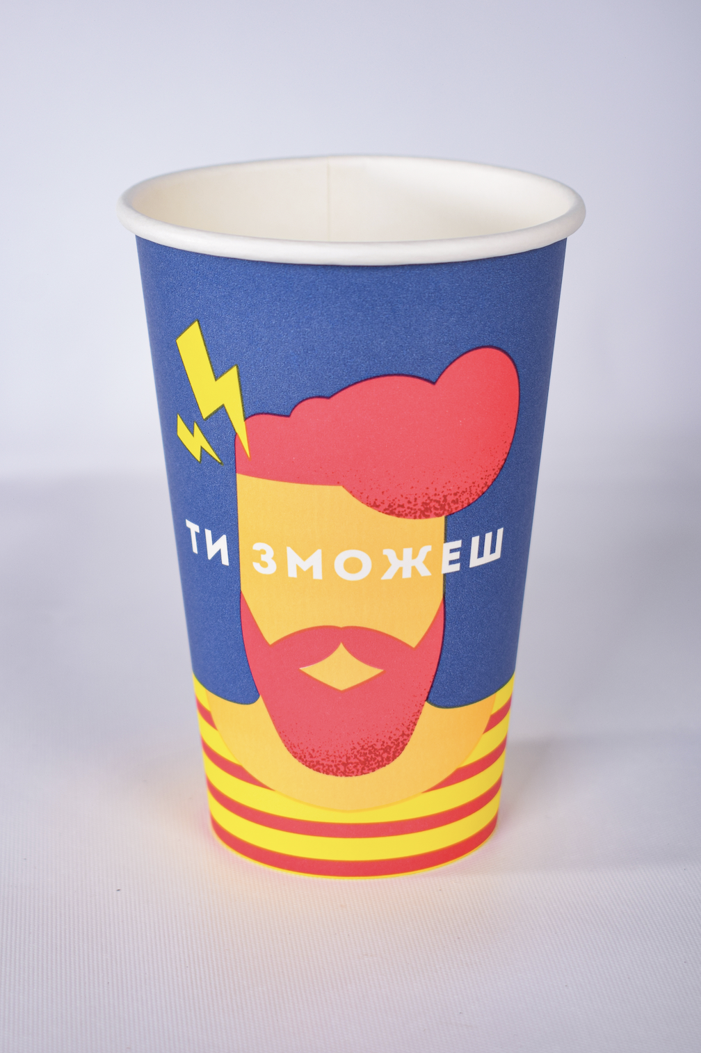 Стаканчики паперові з принтом еко одноразові 500 мл