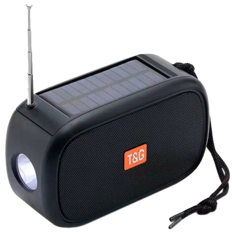Портативная колонка T&G TG-632 Bluetooth фонарь/солнечная батарея Black (tf7248)