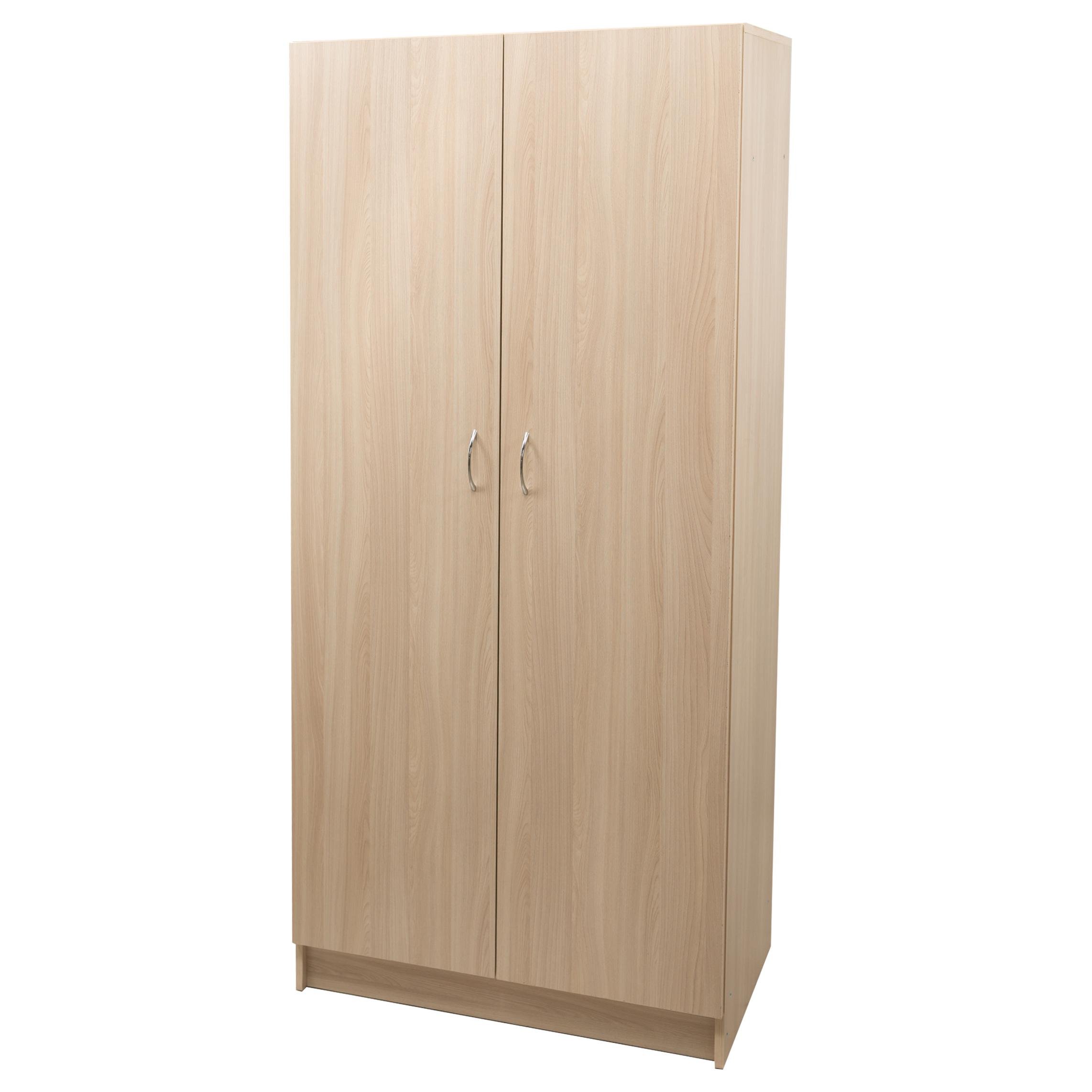 Шафа для одягу Goydalka 2-х дверна зі штангою та полицею ЛДСП/кромка ПВХ 800х450х1800 мм Дуб натуральний (42402) Шафа для одягу Goydalka 2-х дверна зі штангою та полицею ЛДСП/кромка ПВХ 800х450х1800 мм Дуб натуральний (42402)