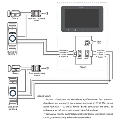 Відеодомофон 7" Slinex SM-07MHD з детектором руху і записом відео White (175259) - фото 4 Відеодомофон 7" Slinex SM-07MHD з детектором руху і записом відео White (175259) - фото 4