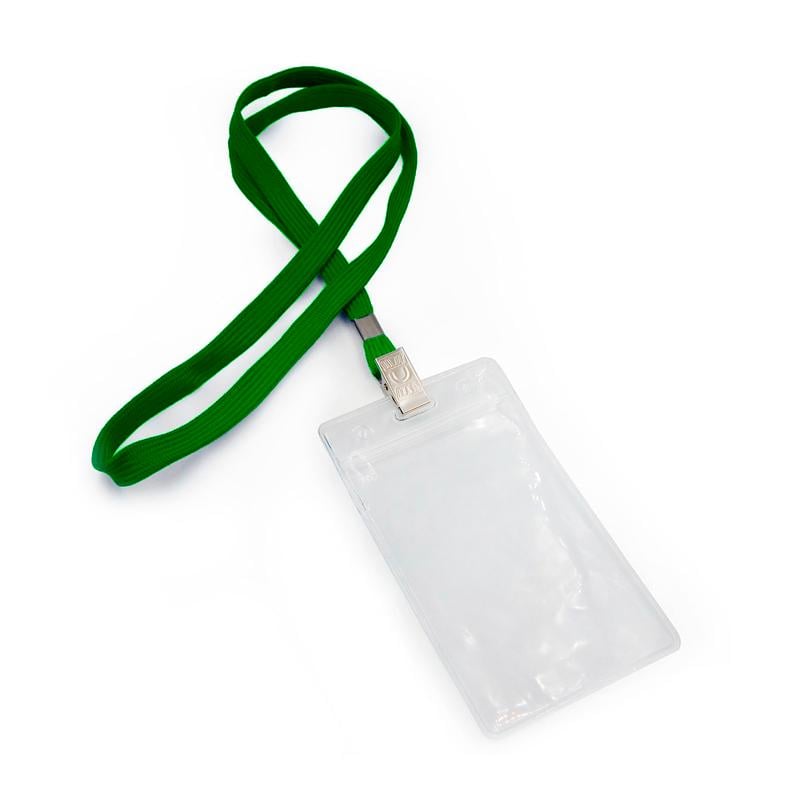 Бейдж Ardix на шнурке с клипсой 90 см 114х67 мм 20 шт. Зеленый (07-037-1-GR)