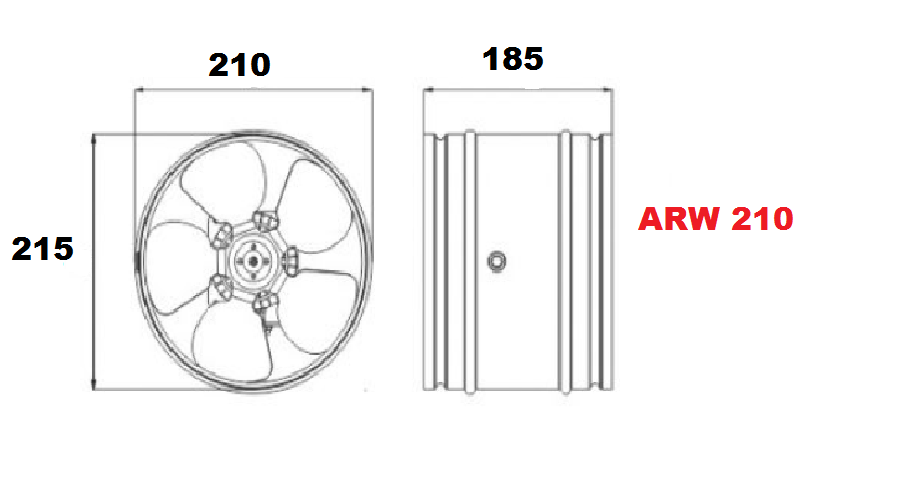 Вытяжной канальный вентилятор AirRoxy aRw 210 (01-102) - фото 6 Вытяжной канальный вентилятор AirRoxy aRw 210 (01-102) - фото 6