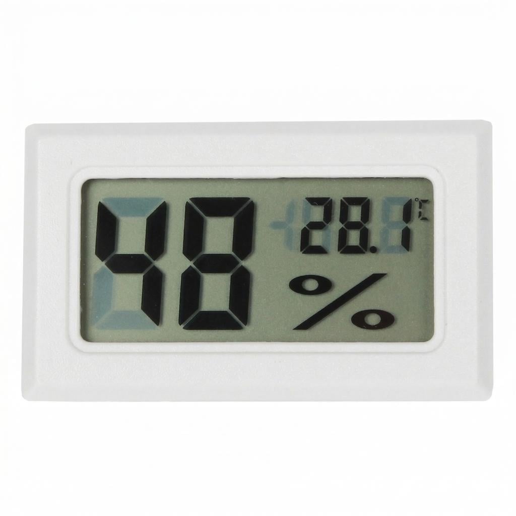 Термометр-гигрометр цифровой прямоугольный универсальный Белый (UA3D586_White) Термометр-гигрометр цифровой прямоугольный универсальный Белый (UA3D586_White)