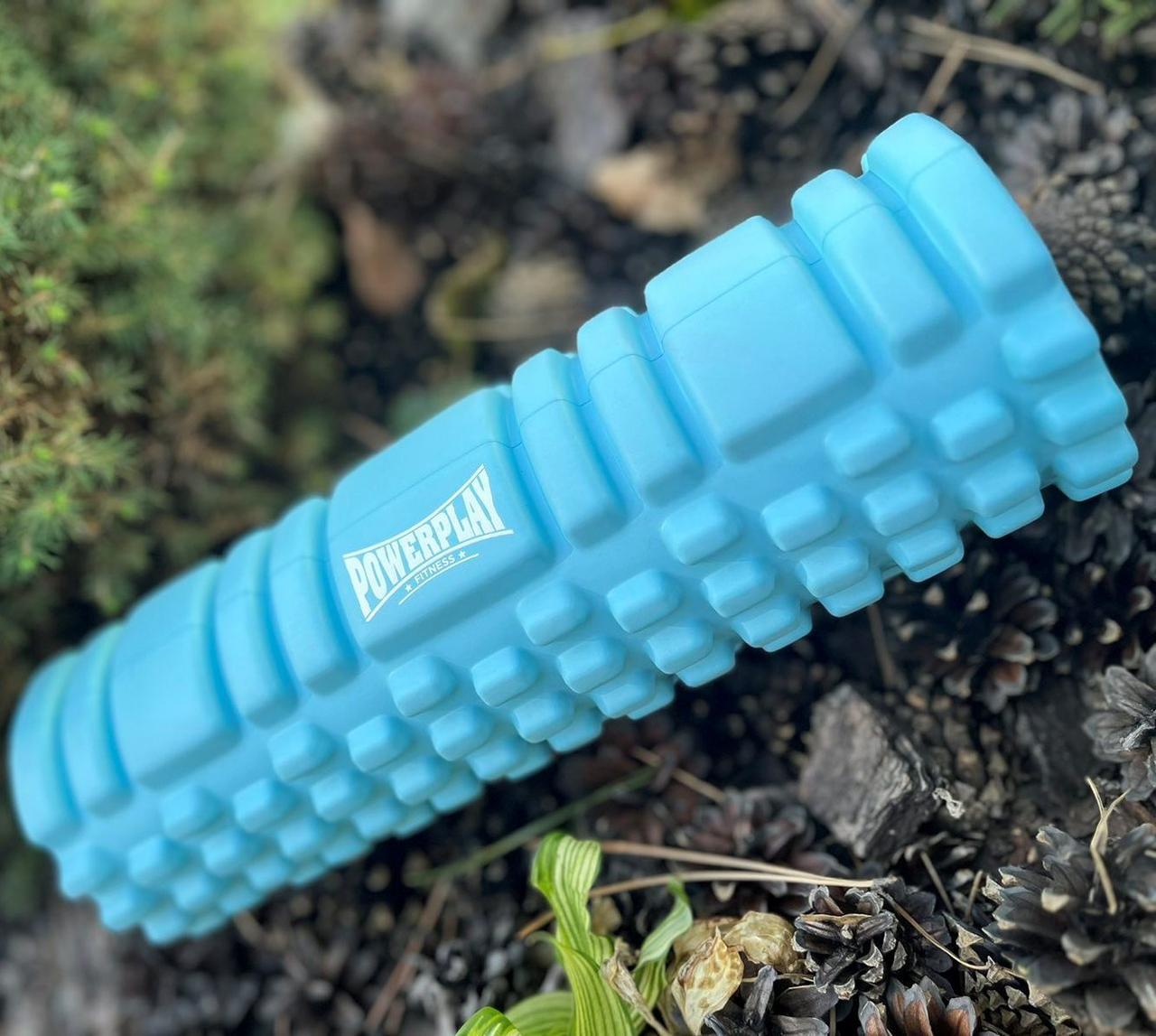 Ролик масажний PowerPlay 4342 Massage Roller 30x10 см Блакитний (A-013236) - фото 3
