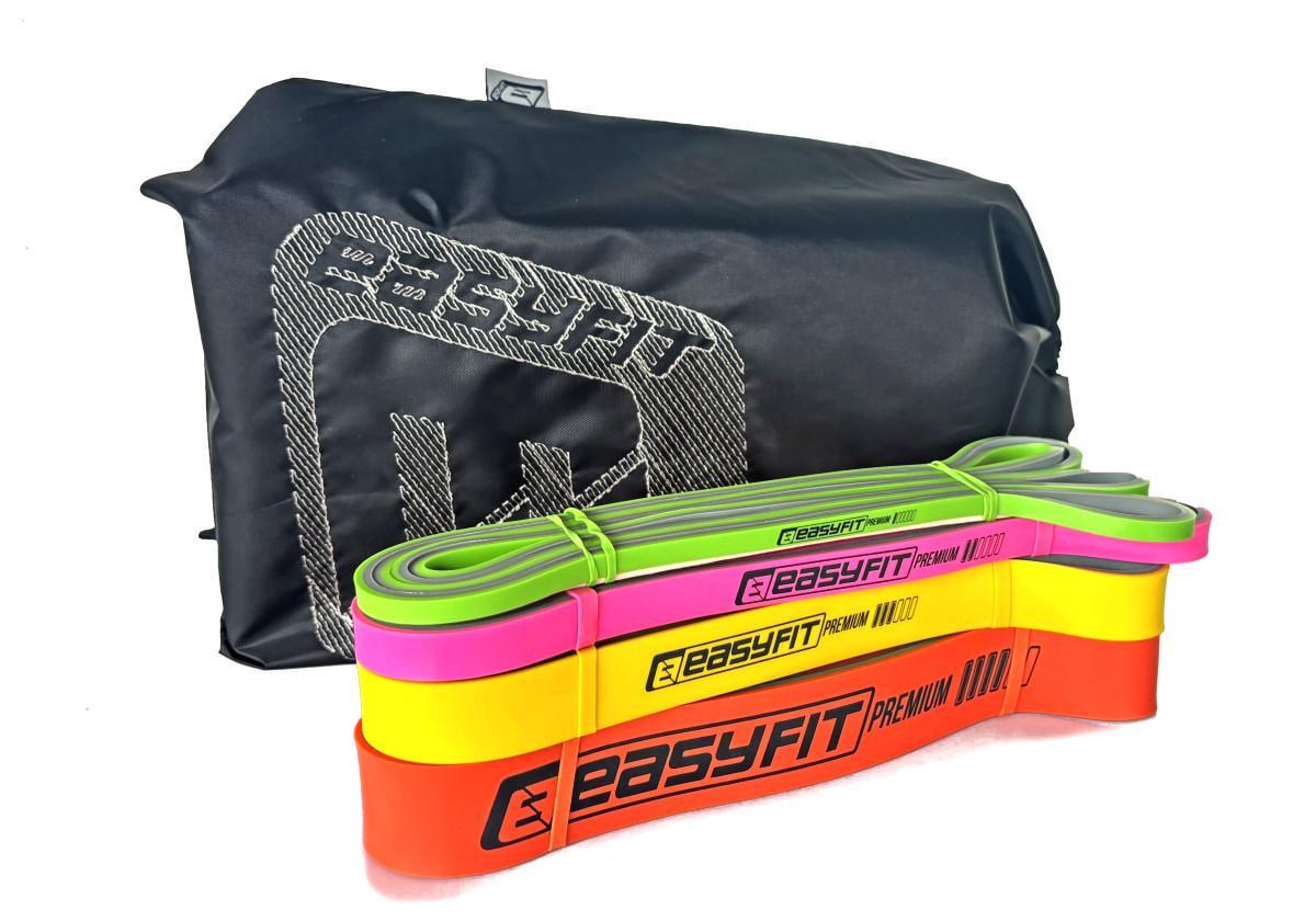 Набор двухслойных резинок для подтягиваний EasyFit Premium 2-45 кг 4 шт. (EF-2454s)