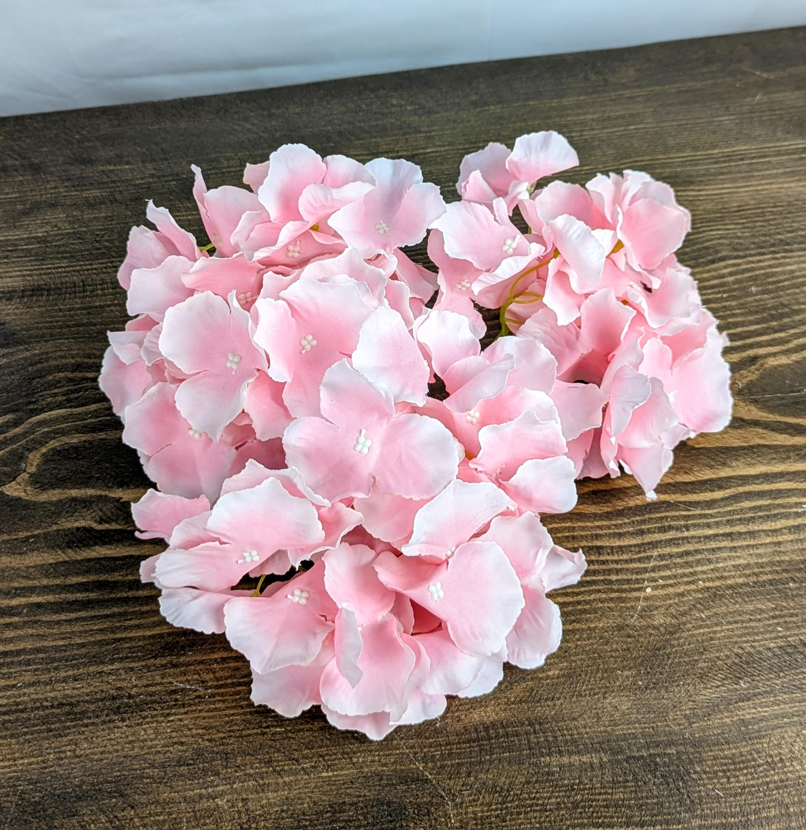 Искусственная головка гортензии 17 см Розовый