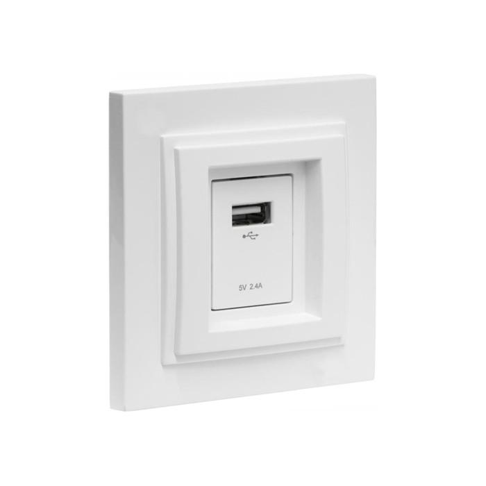 Розетка USB Mono Electric DESPINA Белый (12038)