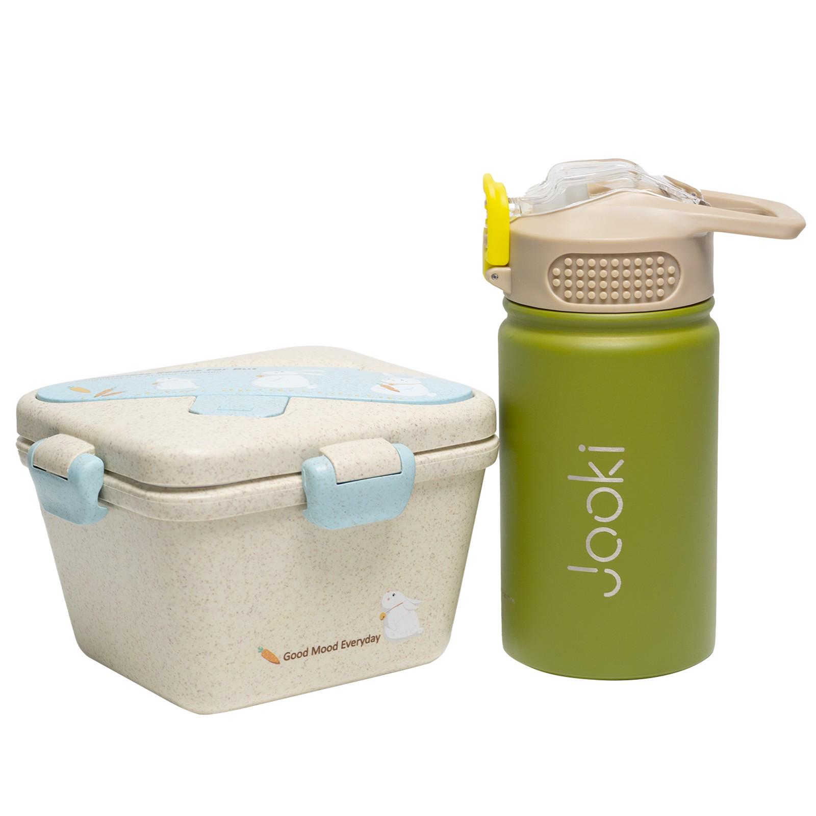 Ланч набор Jooki Kids Life из ЭКО материала Зеленый