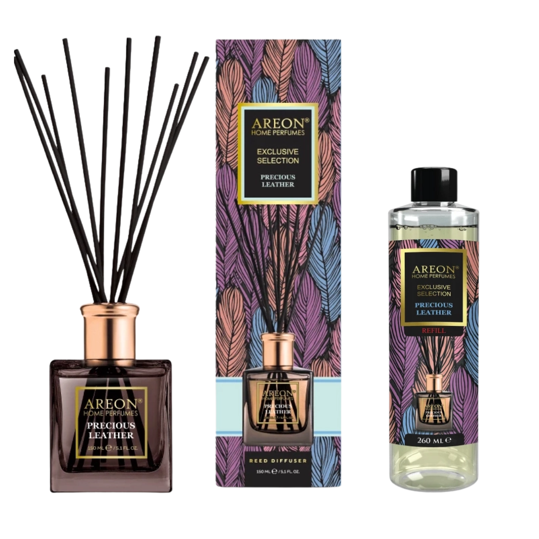 Набір Areon Home Perfume Exclusive Selection Precious Leather аромадифузор/наповнювач (are-99)