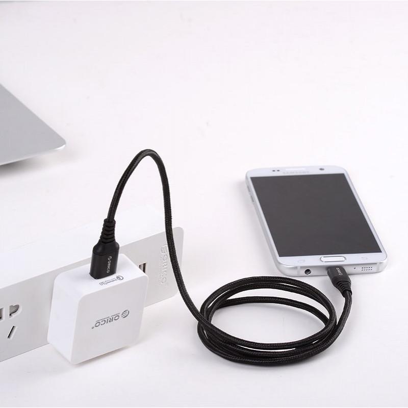 Кабель USB Type-C Orico для зарядки и передачи данных 1 м Черный (HTK-10-BK) - фото 5