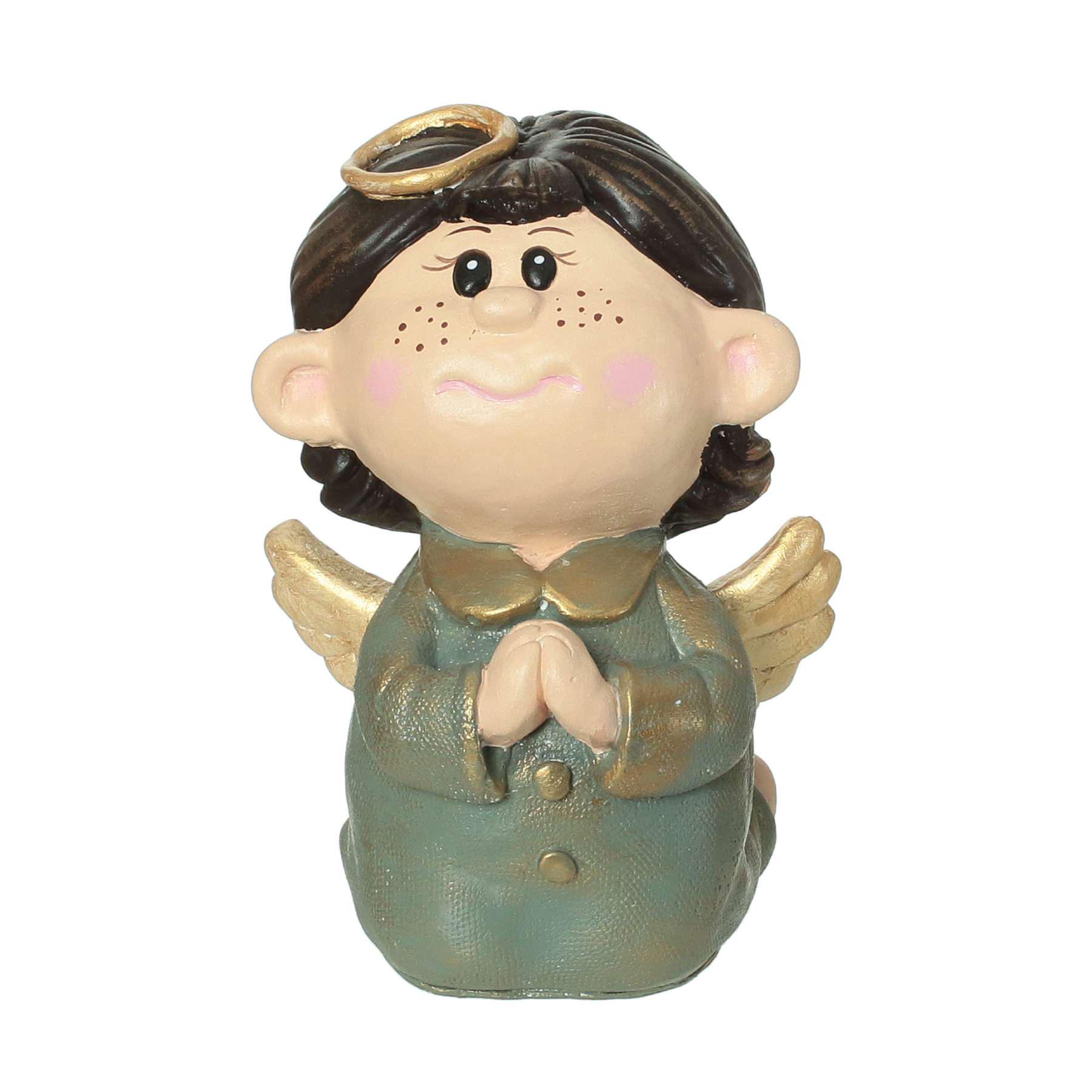 Сувенир декор для дома Ангелок девочка №3 ручная работа гипс 20 см