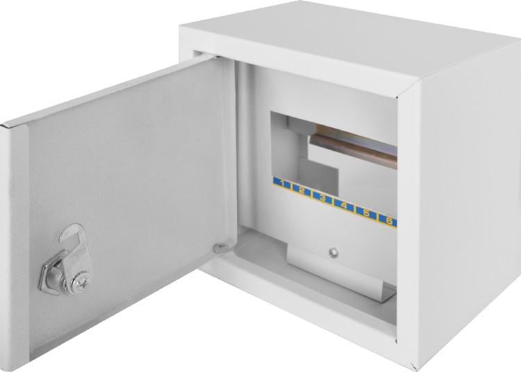 Щит розподільний E.NEXT e.mbox.stand.n.06.z 6 модулів IP30 навісний із замком металевий 185х170х105 мм (s0100019) - фото 2