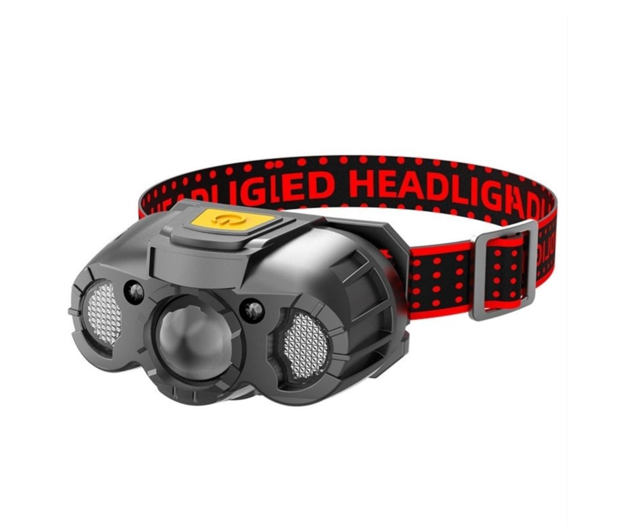 Фонарь на голову LL-6621 красный свет сенсор (PL-186)