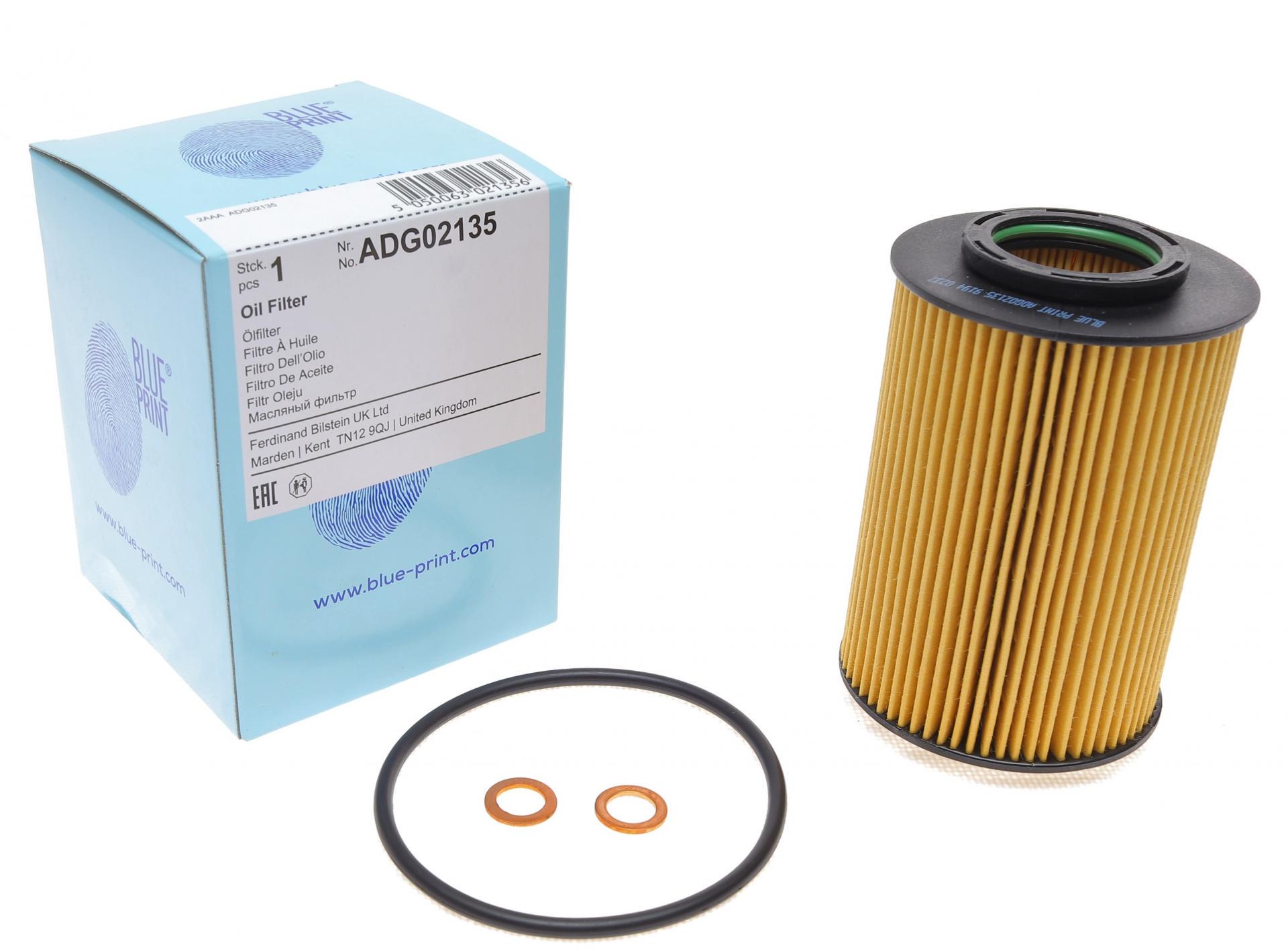 Фильтр масляный BLUE PRINT для Hyundai Tucson/Kia Sportage 2,0 CRDi 06- (ADG02135)