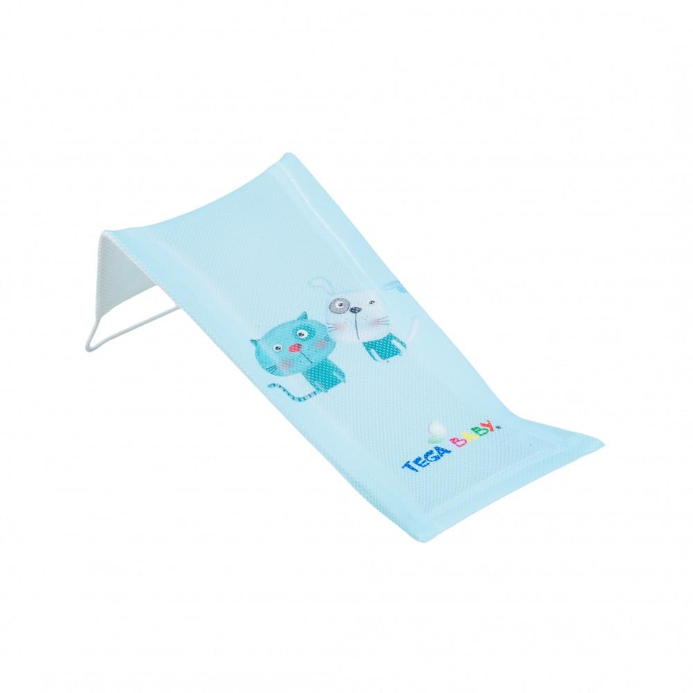 Детская горка для купания в ванночку Tega Baby PK-026 Кот и Пес 3D мембрана Голубой (T8951)