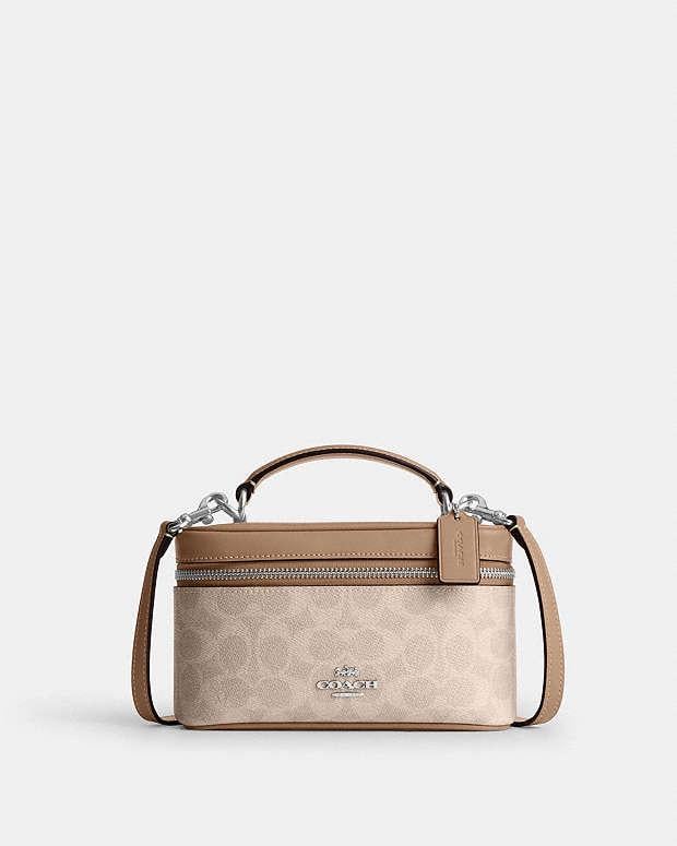 Сумка жіноча Coach Rainer Crossbody Bag 18 In Signature Canvas Світло-бежевbq (36987081)