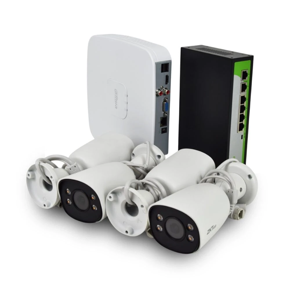 Комплект видеонаблюдения IP с 4 камерами ZKTeco CCTV bundle kit №1