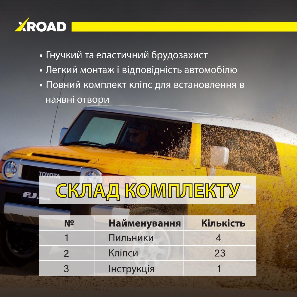 Комплект увеличенных пыльников Xroad для Toyota FJ Cruiser дорестайл 2005-2010 53736-35150/53886-35020/53735-35150 (XRL-120FJ-1) - фото 4