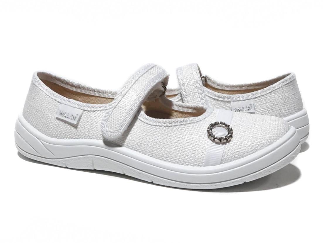 Тапочки для дівчаток Waldi 312-852/34 на липучках р. 34 Білий