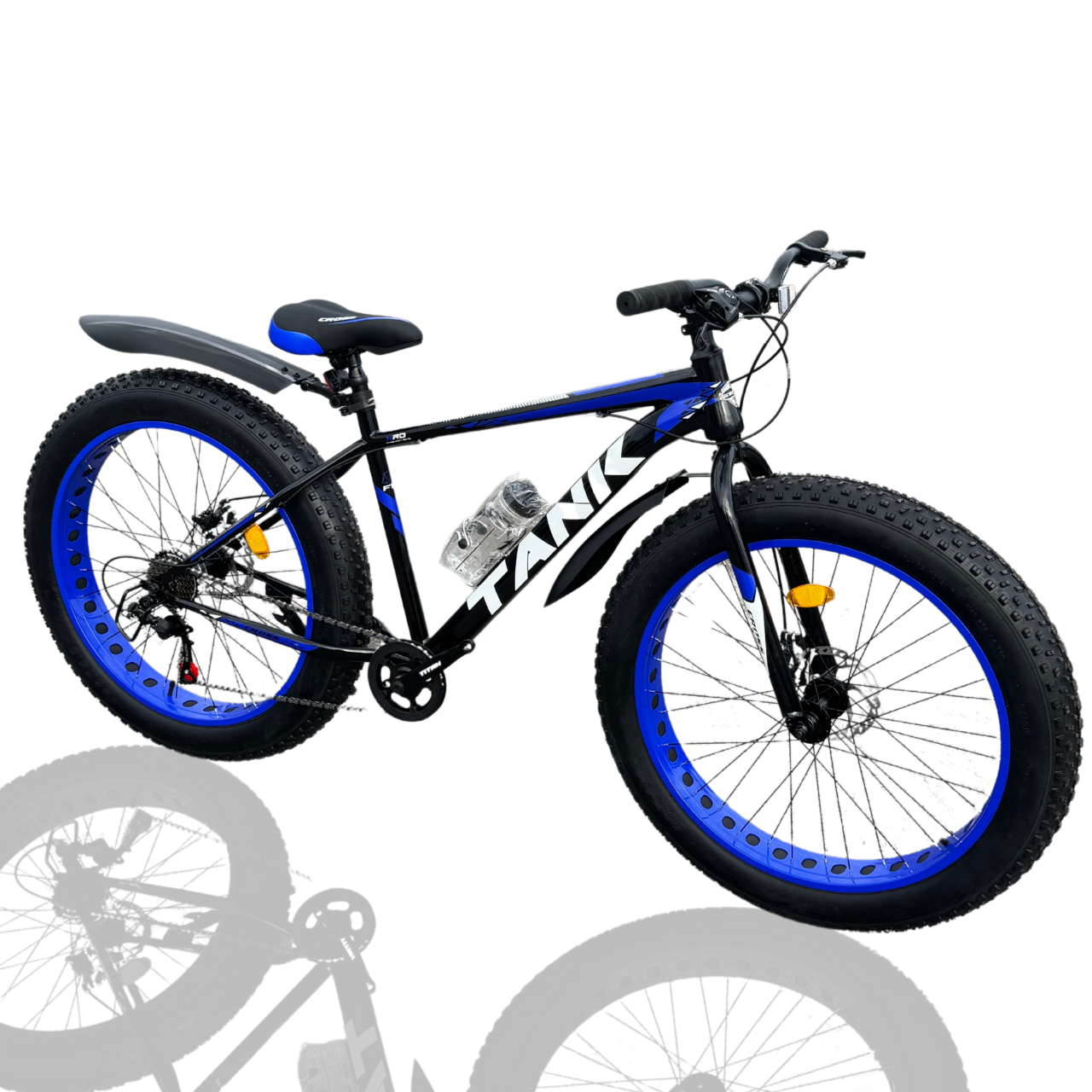 Велосипед фэтбайк Cross 26х4" Tank 2025 15" Black/Blue