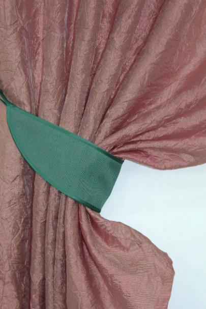 Комплект штор на кухню з ламбрекеном/підв'язками 265х170 см Рожево-золотистий/Бірюзовий (073к) - фото 3 Комплект штор на кухню з ламбрекеном/підв'язками 265х170 см Рожево-золотистий/Бірюзовий (073к) - фото 3