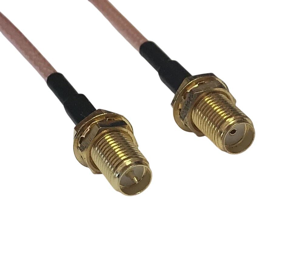 Пигтейл для антен FPV SMA-Female to RP-SMA-Female прямой переходник с кабелем RG316 20 см (00-00029135)