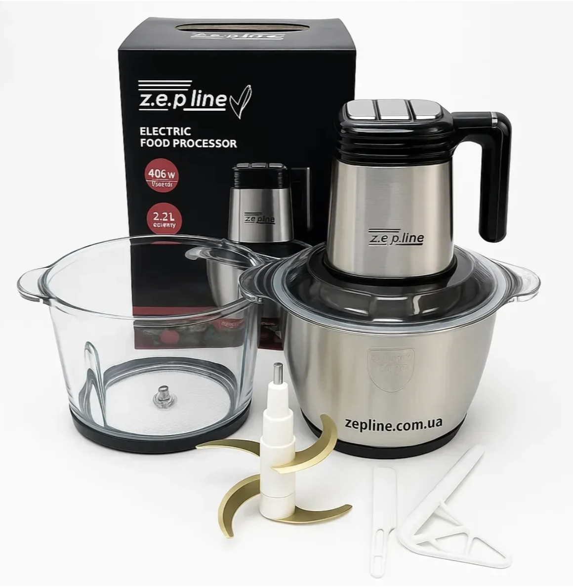 Подрібнювач 6в1 з двома чашами 3000 Вт Zepline (2764830248)