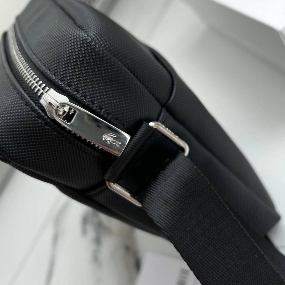 Сумка мужская брендовая через плечо Lacoste Черный (2026 PTR) - фото 6