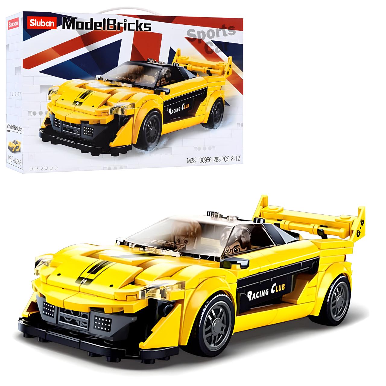 Конструктор Sluban Гоночный автомобиль 283 детали Желтый (M38-B0956) - фото 3 Конструктор Sluban Гоночный автомобиль 283 детали Желтый (M38-B0956) - фото 3