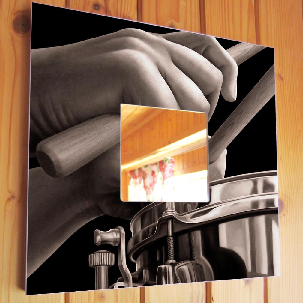 Зеркало декоративное Музыкальные инструменты Барабаны 260х260 мм (M00264) Зеркало декоративное Музыкальные инструменты Барабаны 260х260 мм (M00264)