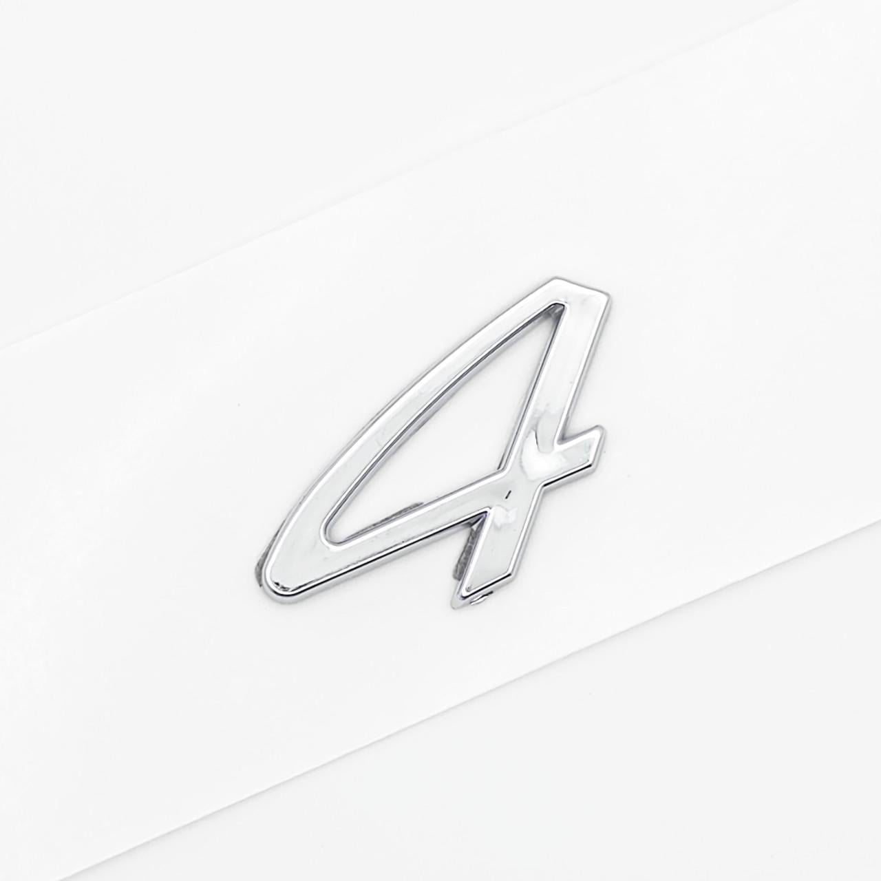 Эмблема надпись 4 Porsche 3х2,5 см ABS Хром глянец (3087962889)