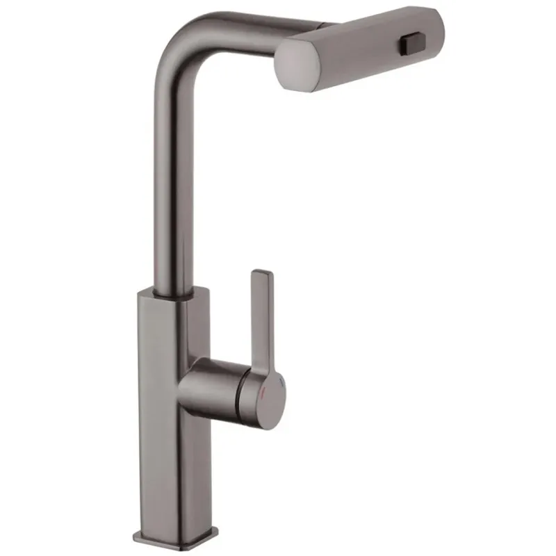 Змішувач для кухні з висувним виливом MIXXUS PREMIUM HAMMER 014 Graphite (MI6955)