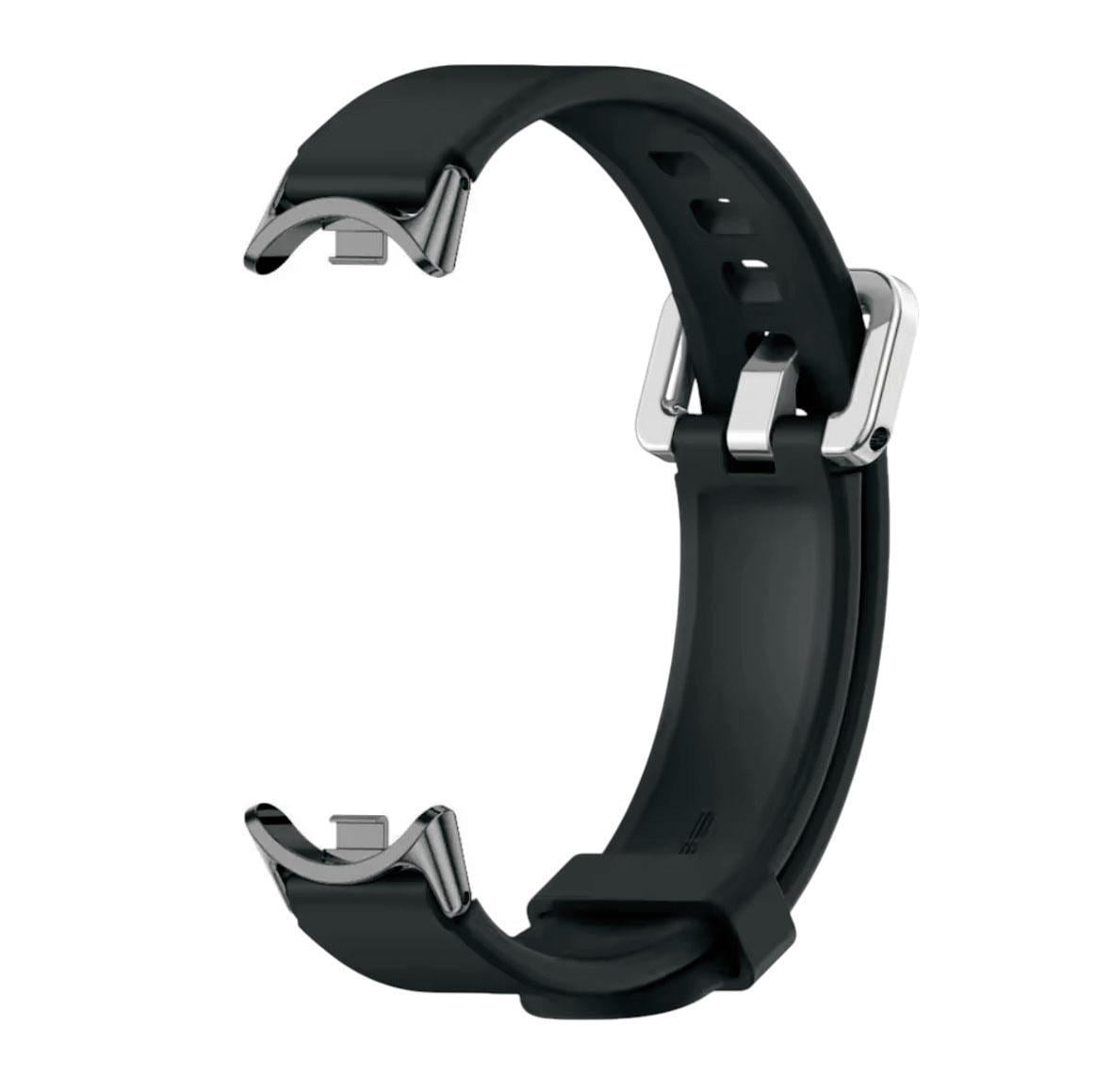 Ремешок силиконовый Mijobs для фитнес браслета Xiaomi Smart Band 10 Black (2705518988)