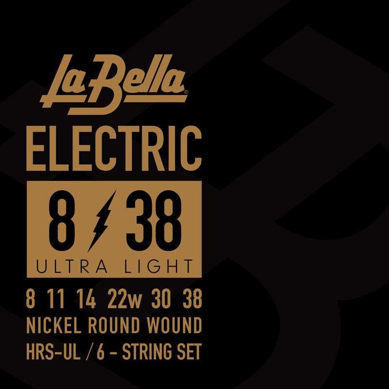 Струны для электрогитары La Bella Nickel Round Wound HRS-UL 8-38 (119835)