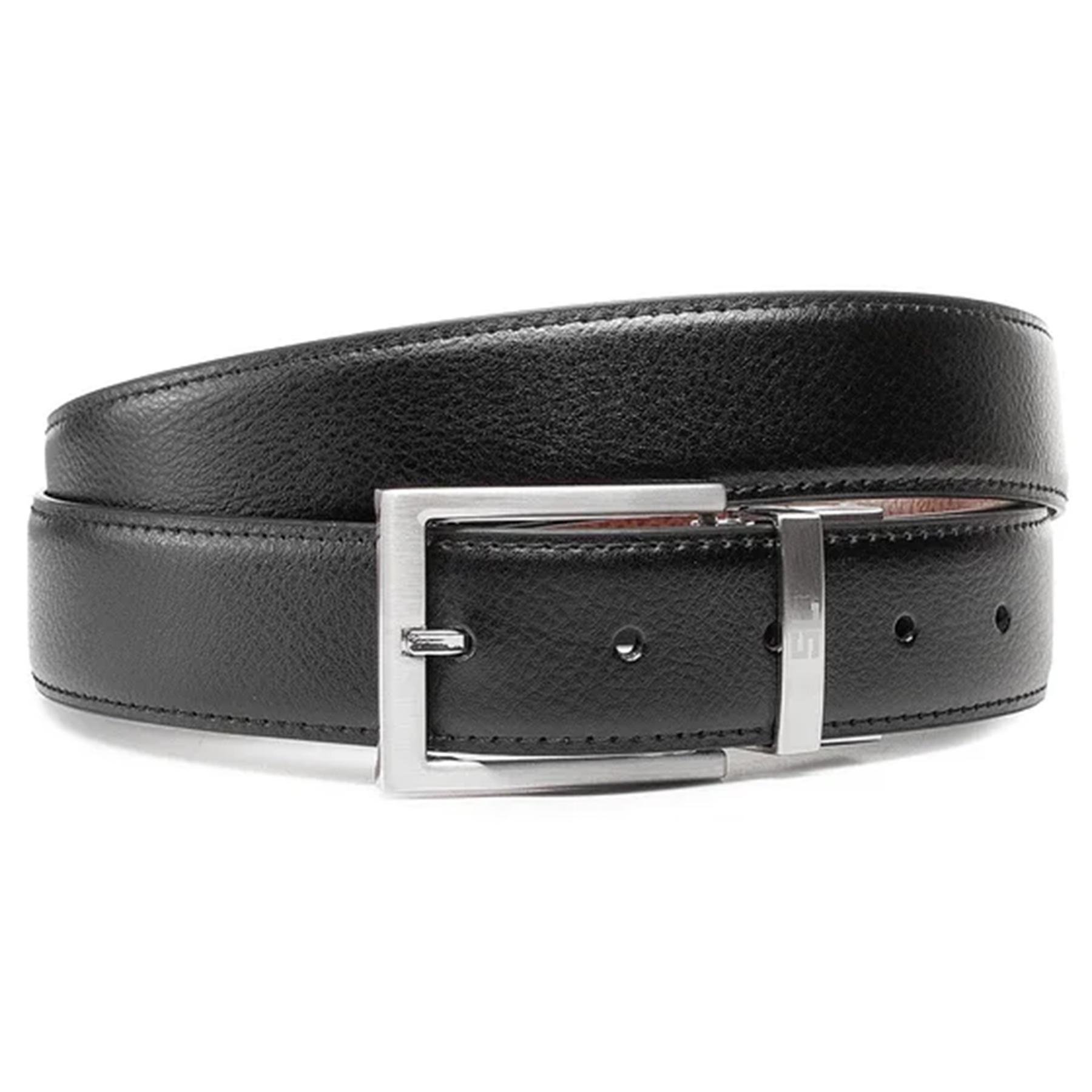 Ремень мужской кожаный SEMI LINE Black/Brown (P8231-0 XL)