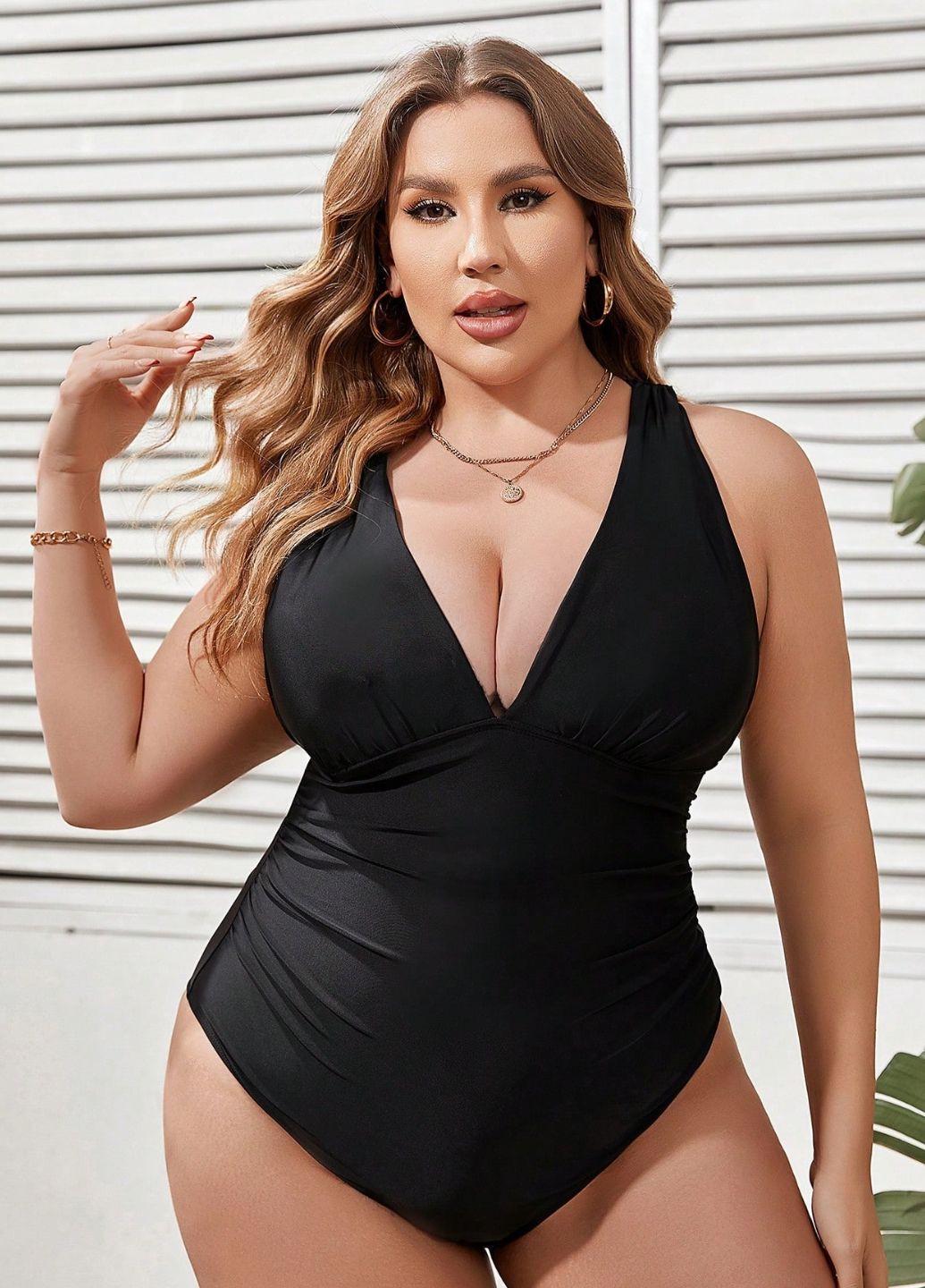 Купальник цельный Fina 3XL р. 56-58 Black (13532) - фото 3 Купальник цельный Fina 3XL р. 56-58 Black (13532) - фото 3